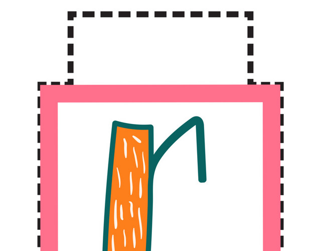 粉色字母吊牌