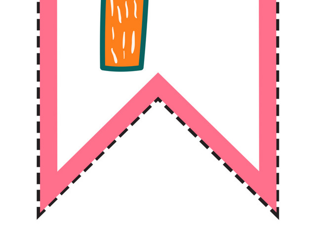 粉色字母吊牌