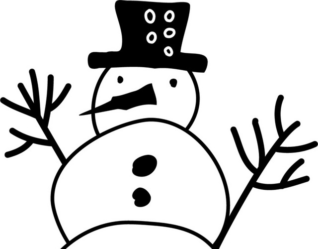 卡通手绘雪人素材