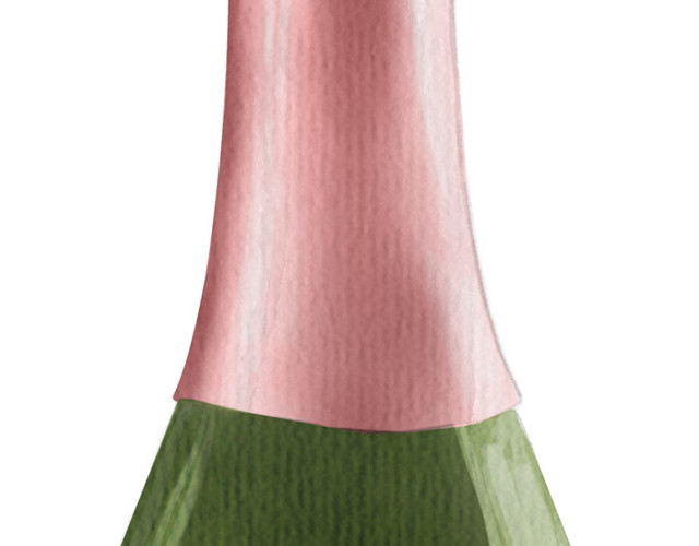 香槟绿色酒瓶