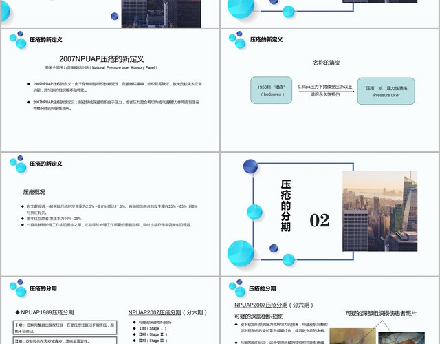 蓝色医疗压疮护理新进展压疮个案分析PPT模板