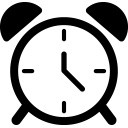 黑色卡通手绘闹钟LOGO设计矢量图片