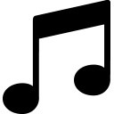 黑色创意卡通手绘音符LOGO设计矢量图片