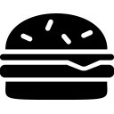 黑色创意卡通手绘汉堡LOGO设计矢量图片