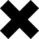 黑色创意卡通手绘打叉LOGO设计