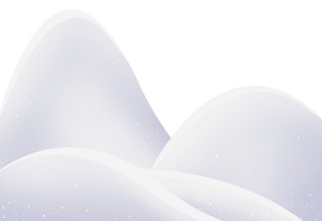 白色卡通雪山免抠素材
