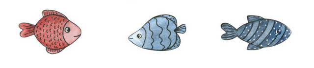 清新海底生物矢量元素