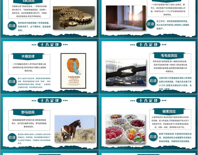 青色商务风学习心理应用心理职场心理学培训ppt模板 包站长