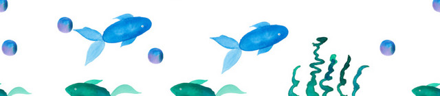 蓝鲸海洋生物鱼花纹图案背景素材