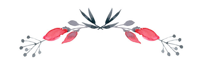 枝叶标题栏素材