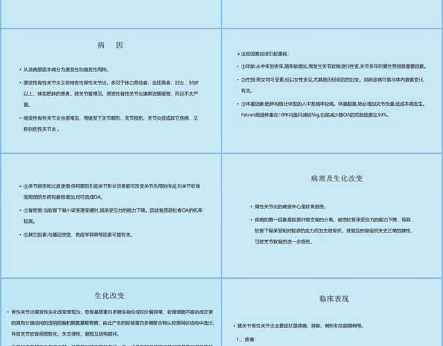 蓝色简约风膝关节炎护理查房骨性关节炎的中医治疗介绍PPT模板