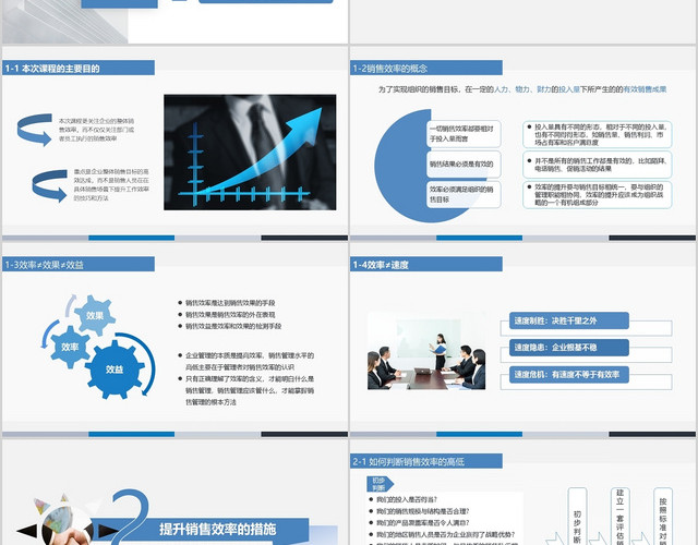 简约如何提升销售效率销售技能系列培训课程PPT模板