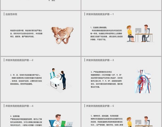 灰色简洁风骨盆骨折患者护理要点骨盆骨折护理查房PPT模板