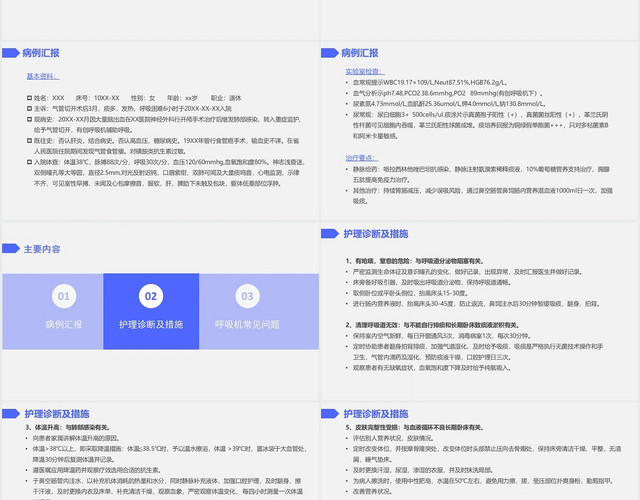 蓝色简约风气管切开护理查房气管切开护理查房PPT模板