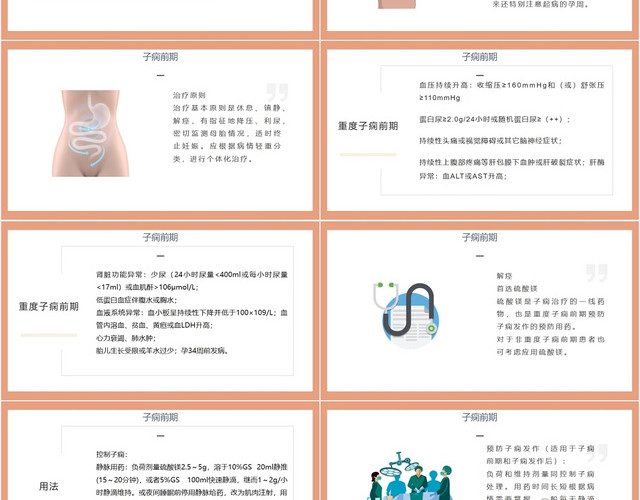 蓝粉色简约风重度子痫前期并发症的防治护理查房PPT模板