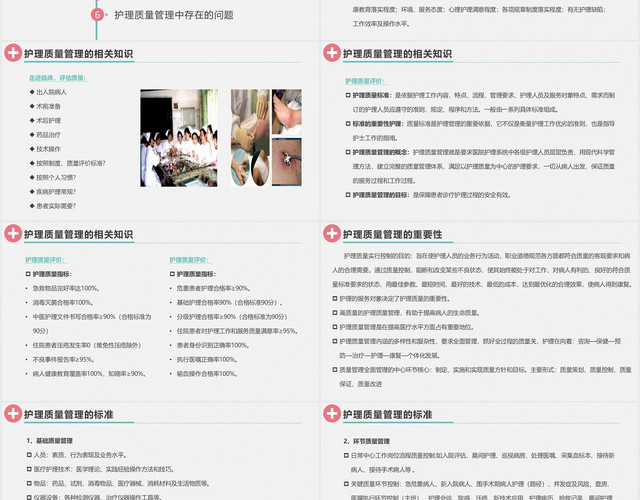 绿色简约护理质量管理护理质量管理与持续改进PPT模板