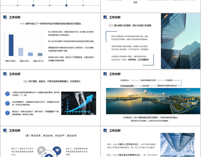 简约销售经理个人工作总结PPT模板