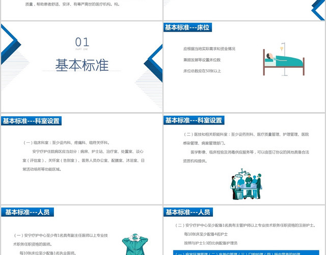 蓝色商务风说课课件安宁疗护中心PPT模板