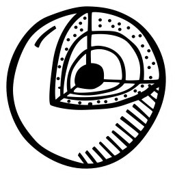 手绘黑色细胞球体