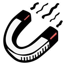 手绘U 形磁铁