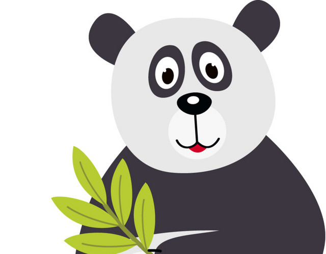 吃竹子的熊猫免抠素材