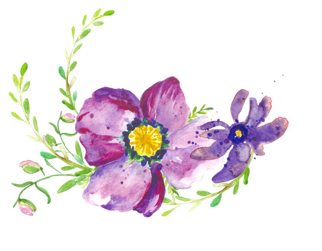 紫色小花免抠素材
