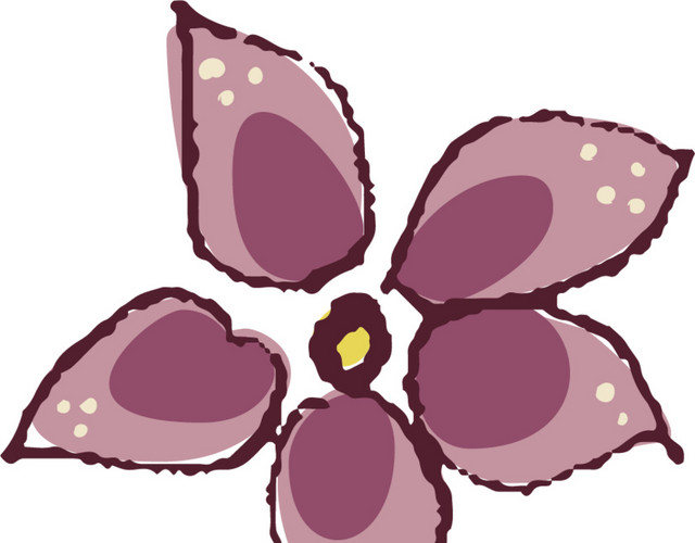 五瓣花朵免抠素材