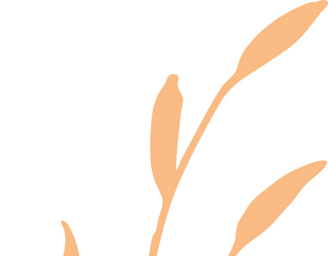橘黄稻草免抠素材