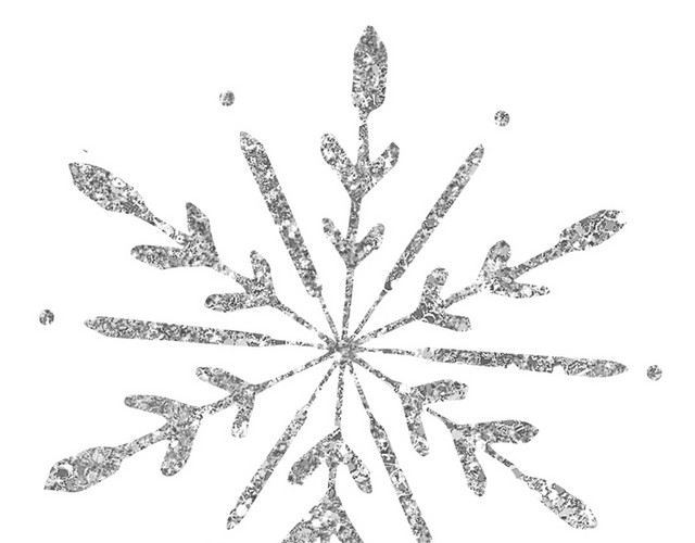银色雪花图案设计素材