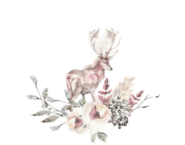 手绘卡通装饰花瓣花草装饰海报设计