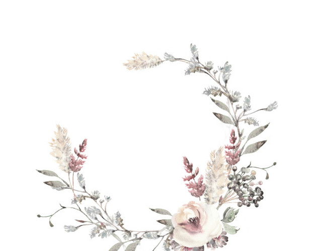 手绘卡通装饰花瓣花草装饰海报设计