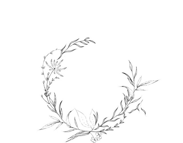 文艺清新花草花环海报设计装饰