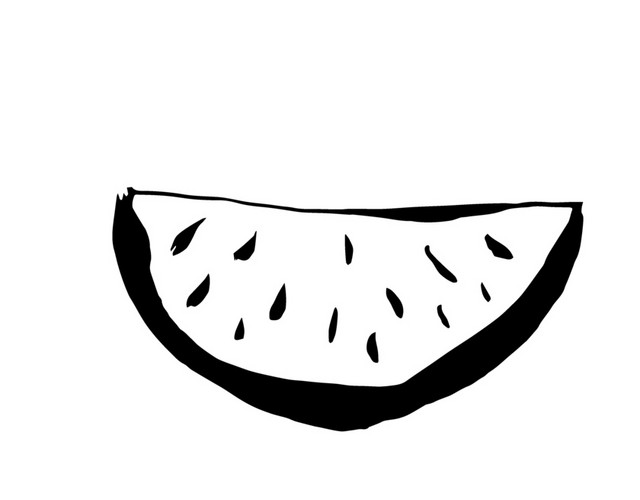 简笔画西瓜素材