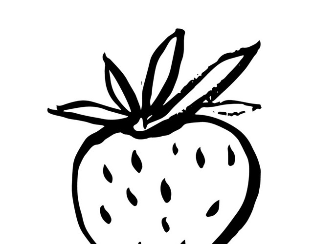 草莓简笔画素材