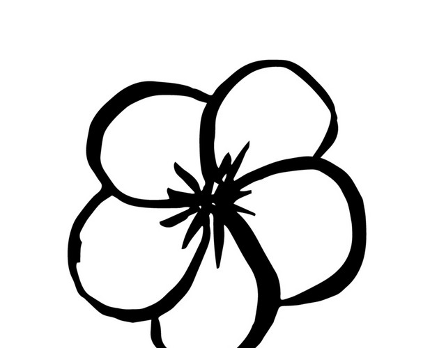 简笔画桃花素材