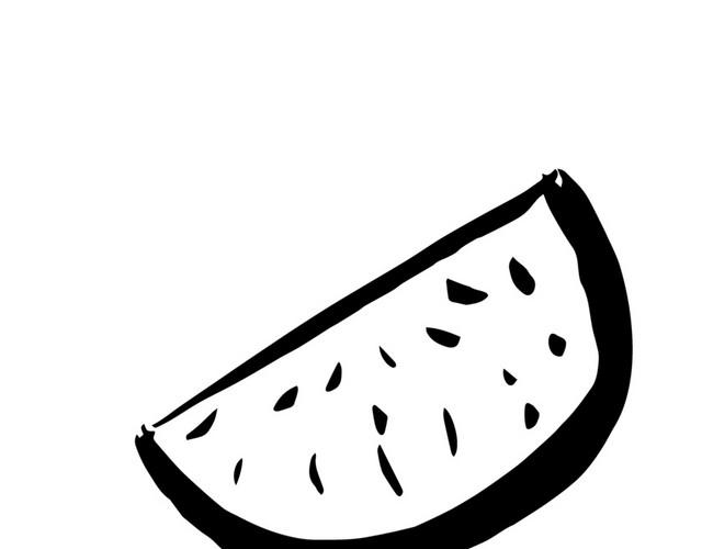 西瓜简笔画素材