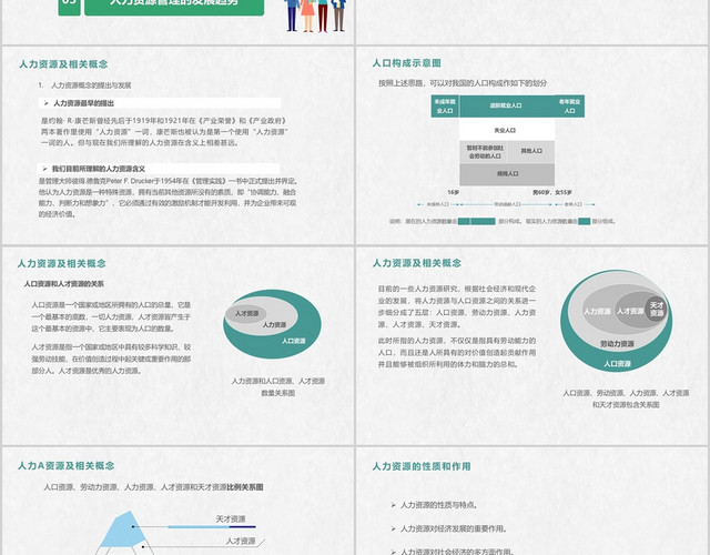 简约风灰色底公司人力资源培训课件PPT模板