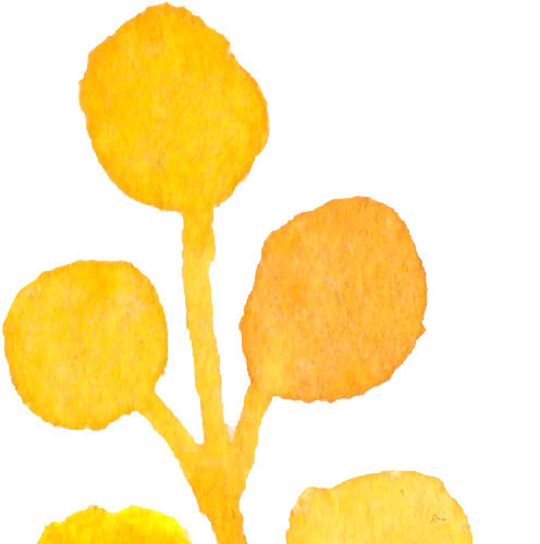 彩色清新植物手绘水彩插画