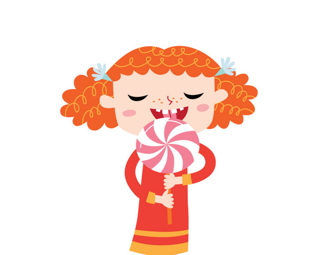 彩色儿童扁平插画素材