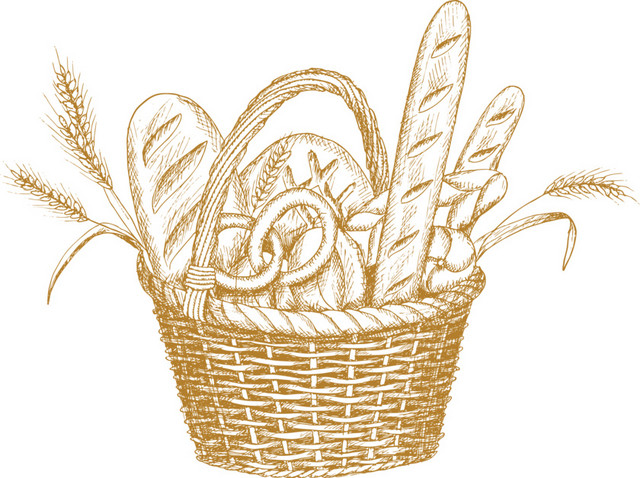 卡通手绘野餐食物插画素材