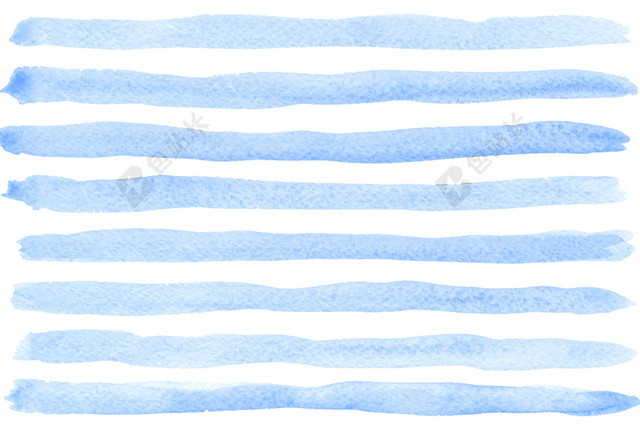 蓝色清新条纹水彩插画背景素材