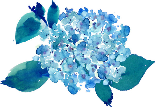 水彩绘画装饰矢量素材