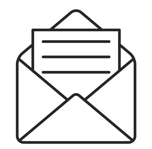 黑色素描信封矢量图片