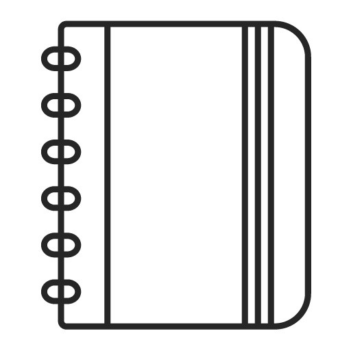 黑色手绘素描笔记本矢量图片