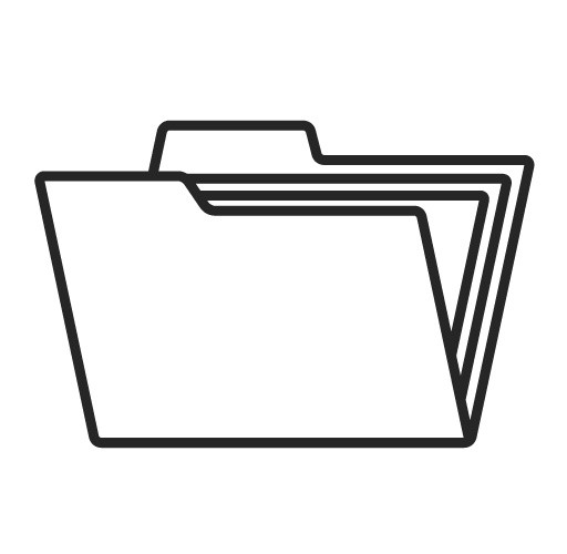 黑色手绘素描文件袋矢量图片