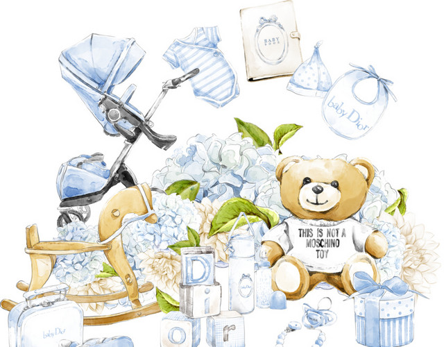 手绘儿童玩具矢量素材