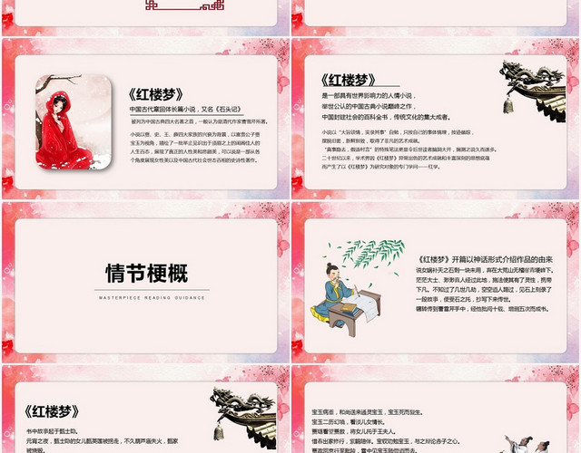 古风四大名著名著导读红楼梦PPT模板