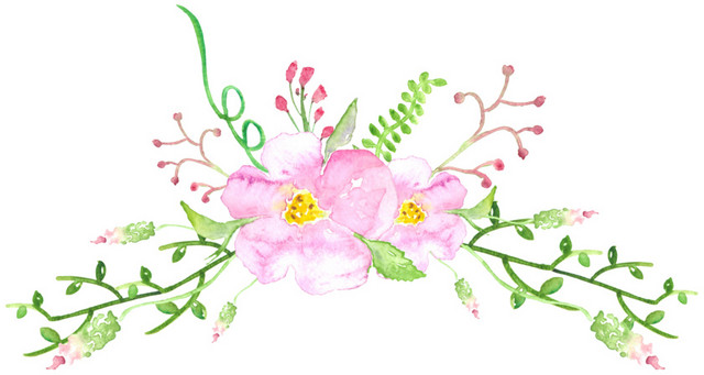 手绘花草素材矢量素材