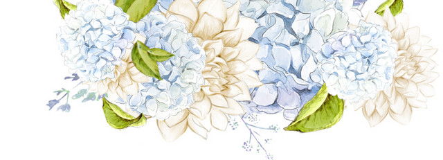 白色卡通插画花篮素材