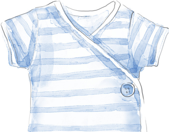 白色卡通插画衣服素材